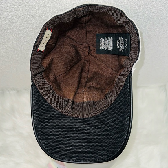 Gucci: Baseball Cap Gabardine Logo Terry Headband Hat - Picture 16 of 16